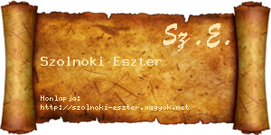 Szolnoki Eszter névjegykártya